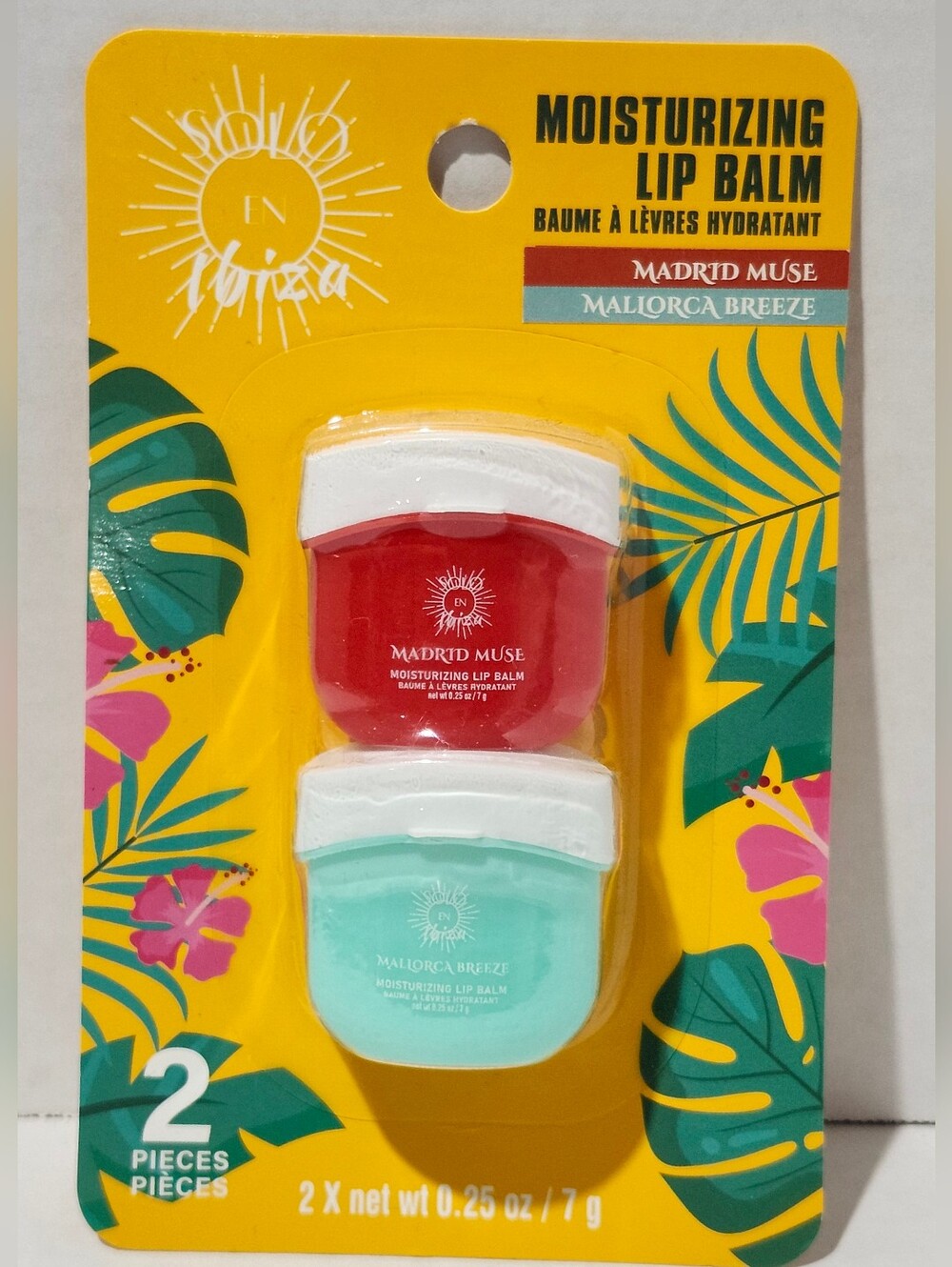 💋5/$25 Solo En Ibiza Madrid Muse & Mallorca Breeze Moisturizing Lip Balm Duo